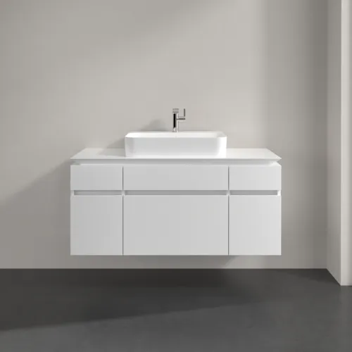 Bild von VILLEROY BOCH Legato Waschbeckenunterschrank, 5 Auszüge, 1200 x 550 x 500 mm, Glossy White / Glossy White #B75800DH