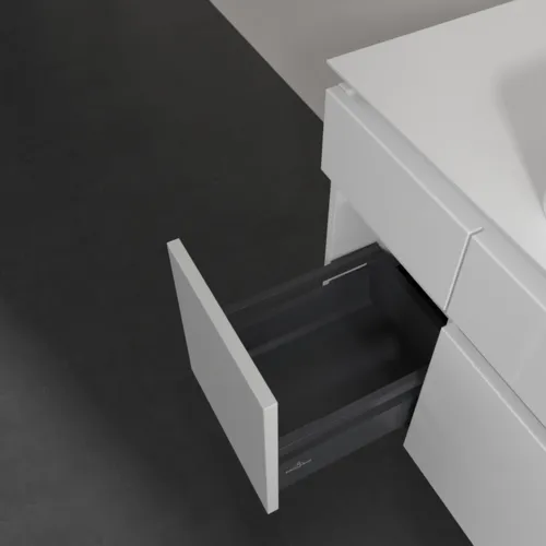 Bild von VILLEROY BOCH Legato Waschbeckenunterschrank, 5 Auszüge, 1200 x 550 x 500 mm, Glossy White / Glossy White #B75800DH