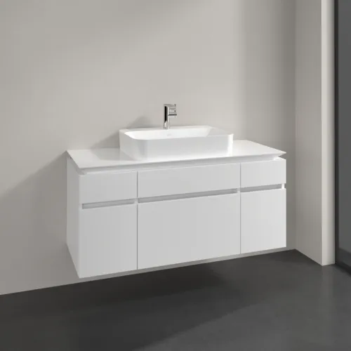 Bild von VILLEROY BOCH Legato Waschbeckenunterschrank, 5 Auszüge, 1200 x 550 x 500 mm, Glossy White / Glossy White #B75800DH