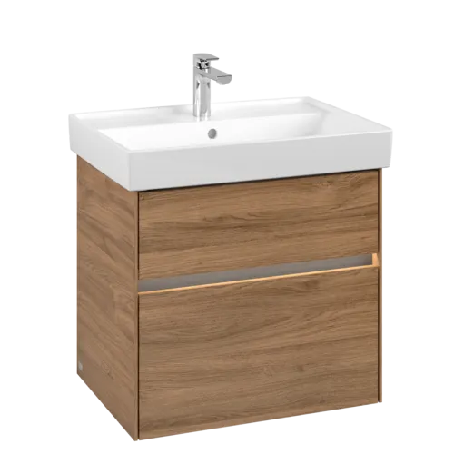 Bild von VILLEROY BOCH Collaro Waschbeckenunterschrank, mit Beleuchtung, 2 Auszüge, 604 x 546 x 444 mm, Kansas Oak #C009B0RH