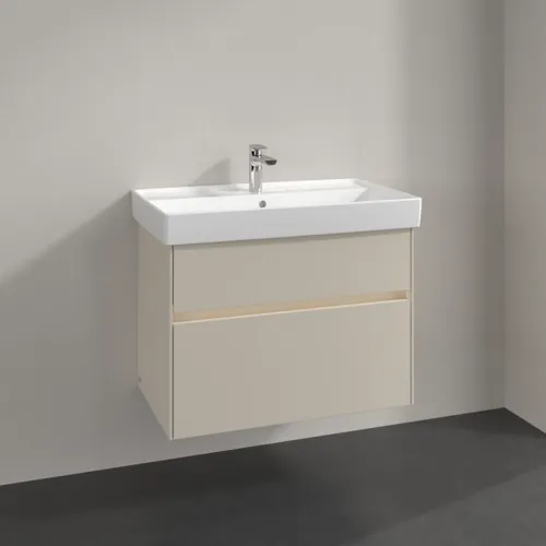 Bild von VILLEROY BOCH Collaro Waschbeckenunterschrank, mit Beleuchtung, 2 Auszüge, 754 x 546 x 444 mm, Cashmere Grey #C010B0VN