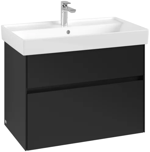 Bild von VILLEROY BOCH Collaro Waschbeckenunterschrank, mit Beleuchtung, 2 Auszüge, 754 x 546 x 444 mm, Volcano Black #C010B0VL