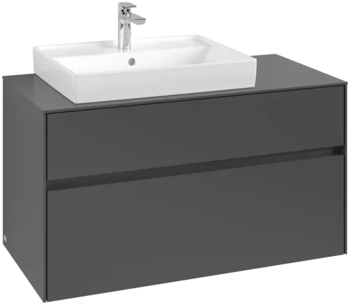 Bild von VILLEROY BOCH Collaro Waschbeckenunterschrank, mit Beleuchtung, 2 Auszüge, 1000 x 548 x 500 mm, Graphite / Graphite #C017B0VR