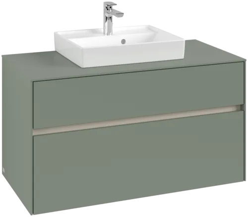 Picture of VILLEROY BOCH Collaro Vanity unit, 2 pull-out compartments, 1000 x 548 x 500 mm, Soft Green / Soft Green #C01600AF