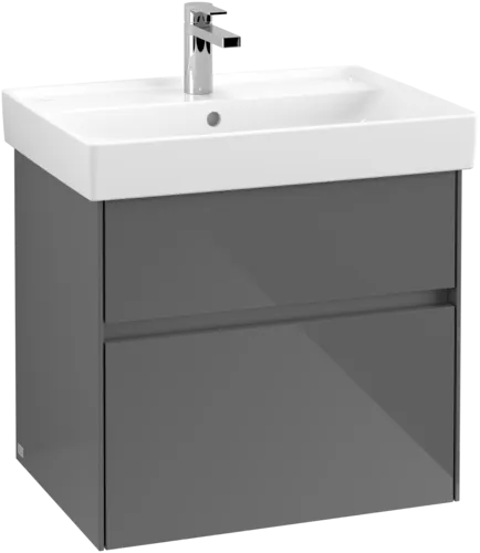 Bild von VILLEROY BOCH Collaro Waschbeckenunterschrank, 2 Auszüge, 604 x 546 x 444 mm, Glossy Grey #C00900FP