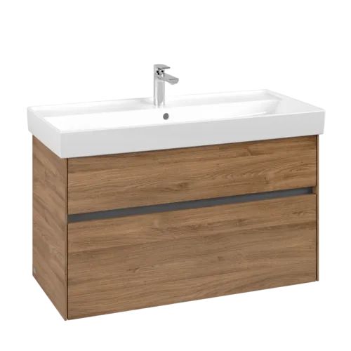 Bild von VILLEROY BOCH Collaro Waschbeckenunterschrank, 2 Auszüge, 954 x 546 x 444 mm, Kansas Oak #C01100RH