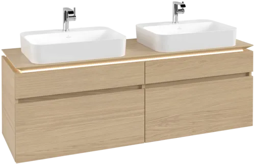 Bild von VILLEROY BOCH Legato Waschbeckenunterschrank, mit Beleuchtung, 4 Auszüge, 1600 x 550 x 500 mm, Nordic Oak / Nordic Oak #B768L0VJ