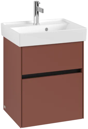 Bild von VILLEROY BOCH Collaro Waschbeckenunterschrank, mit Beleuchtung, 2 Auszüge, 460 x 546 x 374 mm, Wine Red #C006B0AH