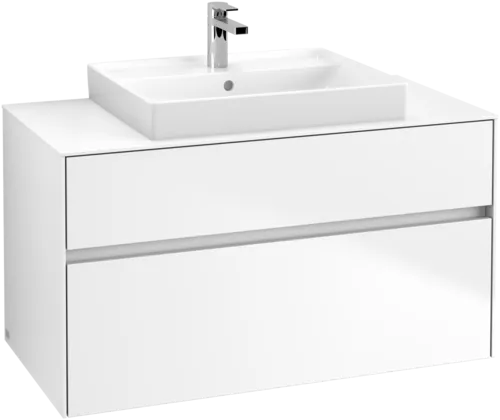 Bild von VILLEROY BOCH Collaro Waschbeckenunterschrank, 2 Auszüge, 1000 x 548 x 500 mm, White Matt / White Matt #C01900MS