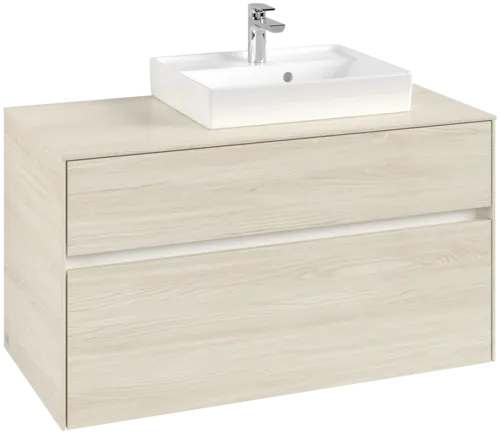 Bild von VILLEROY BOCH Collaro Waschbeckenunterschrank, 2 Auszüge, 1000 x 548 x 500 mm, White Oak / White Oak #C01500AA