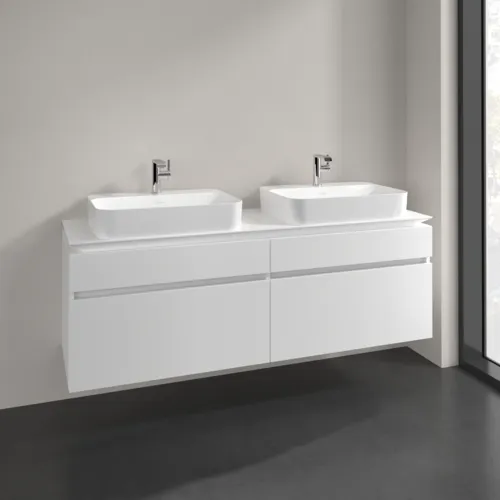 Bild von VILLEROY BOCH Legato Waschbeckenunterschrank, 4 Auszüge, 1600 x 550 x 500 mm, White Matt / White Matt #B76800MS