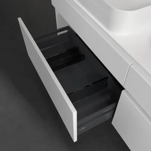 Bild von VILLEROY BOCH Legato Waschbeckenunterschrank, 4 Auszüge, 1600 x 550 x 500 mm, White Matt / White Matt #B76800MS