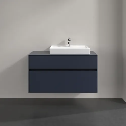Obrázek VILLEROY BOCH Collaro vanity unit, with lighting, 2 pull-outs, 1000 x 548 x 500 mm, Marine Blue / Marine Blue #C018B0VQ