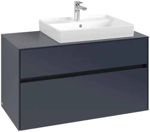 Bild von VILLEROY BOCH Collaro Waschbeckenunterschrank, mit Beleuchtung, 2 Auszüge, 1000 x 548 x 500 mm, Marine Blue / Marine Blue #C018B0VQ