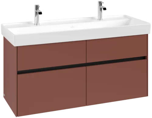 Bild von VILLEROY BOCH Collaro Waschbeckenunterschrank, mit Beleuchtung, 4 Auszüge, 1154 x 546 x 444 mm, Wine Red #C012B0AH