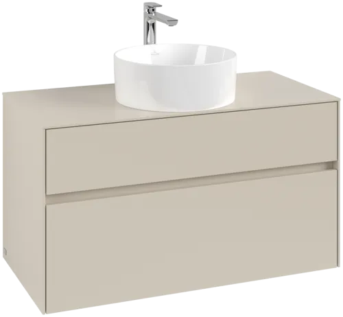 Bild von VILLEROY BOCH Collaro Waschbeckenunterschrank, 2 Auszüge, 1000 x 548 x 500 mm, Cashmere Grey / Cashmere Grey #C03800VN