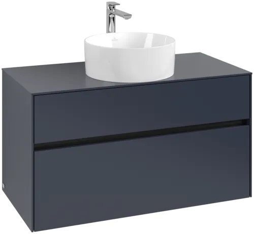 Bild von VILLEROY BOCH Collaro Waschbeckenunterschrank, 2 Auszüge, 1000 x 548 x 500 mm, Marine Blue / Marine Blue #C03800VQ