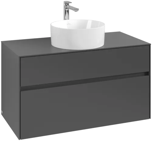 Bild von VILLEROY BOCH Collaro Waschbeckenunterschrank, 2 Auszüge, 1000 x 548 x 500 mm, Graphite / Graphite #C03800VR
