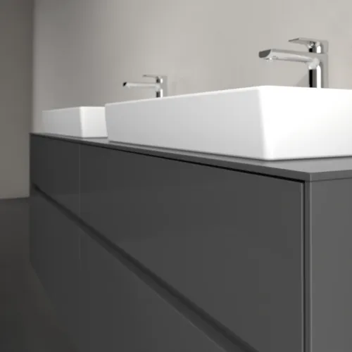 Bild von VILLEROY BOCH Collaro Waschbeckenunterschrank, mit Beleuchtung, 4 Auszüge, 1600 x 548 x 500 mm, Glossy Grey / Glossy Grey #C024B0FP