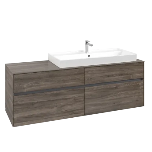 Bild von VILLEROY BOCH Collaro Waschbeckenunterschrank, 4 Auszüge, 1600 x 548 x 500 mm, Stone Oak #C03000RK