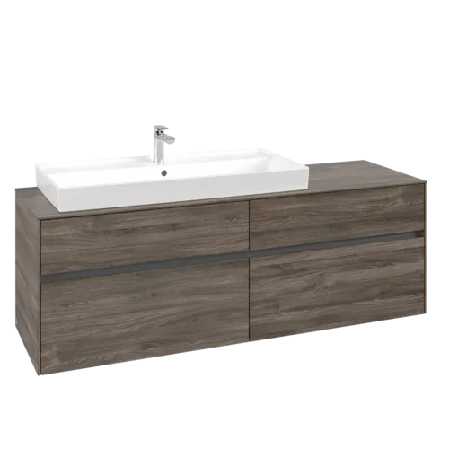 Bild von VILLEROY BOCH Collaro Waschbeckenunterschrank, 4 Auszüge, 1600 x 548 x 500 mm, Stone Oak #C02900RK