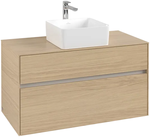 Bild von VILLEROY BOCH Collaro Waschbeckenunterschrank, 2 Auszüge, 1000 x 548 x 500 mm, Nordic Oak / Nordic Oak #C03800VJ