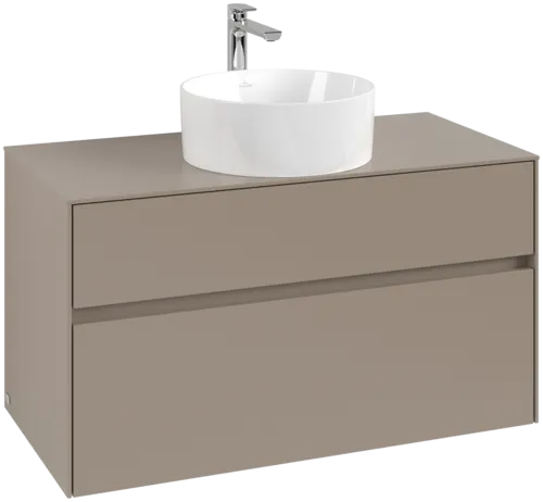 Bild von VILLEROY BOCH Collaro Waschbeckenunterschrank, 2 Auszüge, 1000 x 548 x 500 mm, Taupe / Taupe #C03800VM