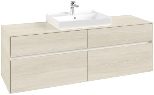 Bild von VILLEROY BOCH Collaro Waschbeckenunterschrank, 4 Auszüge, 1600 x 548 x 500 mm, White Oak / White Oak #C02500AA