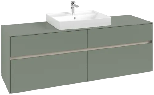 Bild von VILLEROY BOCH Collaro Waschbeckenunterschrank, 4 Auszüge, 1600 x 548 x 500 mm, Soft Green / Soft Green #C02500AF
