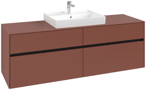 Bild von VILLEROY BOCH Collaro Waschbeckenunterschrank, 4 Auszüge, 1600 x 548 x 500 mm, Wine Red / Wine Red #C02500AH