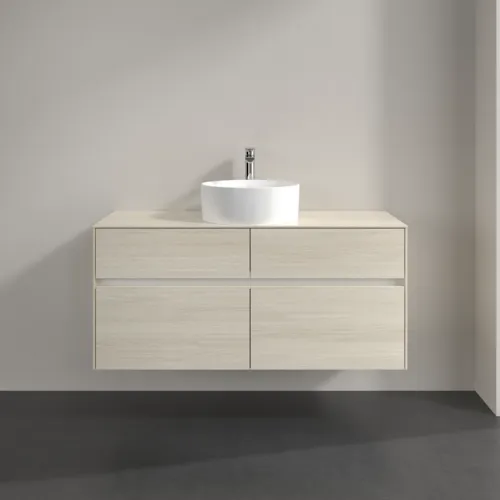 Picture of VILLEROY BOCH Collaro vanity unit, 4 pull-outs, 1200 x 548 x 500 mm, White Oak / White Oak #C04100AA