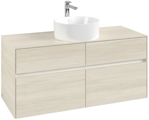 Bild von VILLEROY BOCH Collaro Waschbeckenunterschrank, 4 Auszüge, 1200 x 548 x 500 mm, White Oak / White Oak #C04100AA