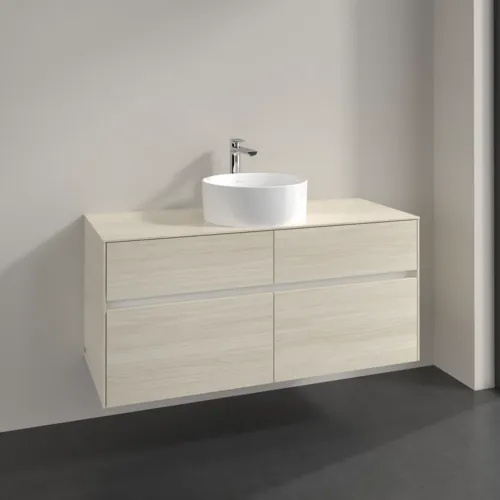 Picture of VILLEROY BOCH Collaro vanity unit, 4 pull-outs, 1200 x 548 x 500 mm, White Oak / White Oak #C04100AA