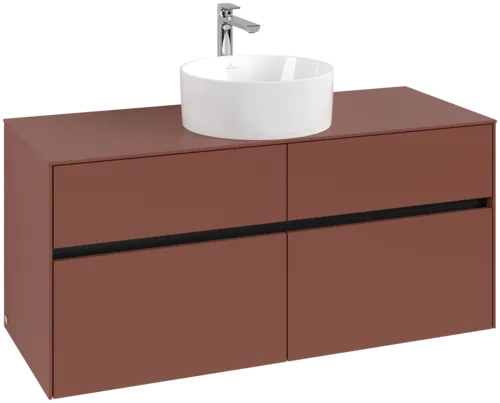 Bild von VILLEROY BOCH Collaro Waschbeckenunterschrank, 4 Auszüge, 1200 x 548 x 500 mm, Wine Red / Wine Red #C04100AH