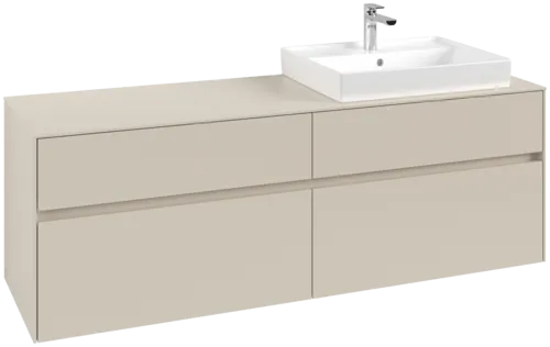 Bild von VILLEROY BOCH Collaro Waschbeckenunterschrank, 4 Auszüge, 1600 x 548 x 500 mm, Cashmere Grey / Cashmere Grey #C02300VN