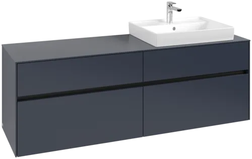 Bild von VILLEROY BOCH Collaro Waschbeckenunterschrank, 4 Auszüge, 1600 x 548 x 500 mm, Marine Blue / Marine Blue #C02300VQ