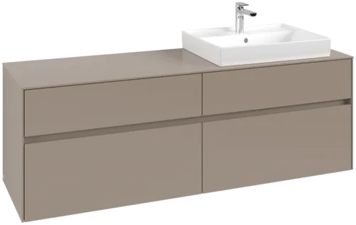 Bild von VILLEROY BOCH Collaro Waschbeckenunterschrank, 4 Auszüge, 1600 x 548 x 500 mm, Taupe / Taupe #C02300VM