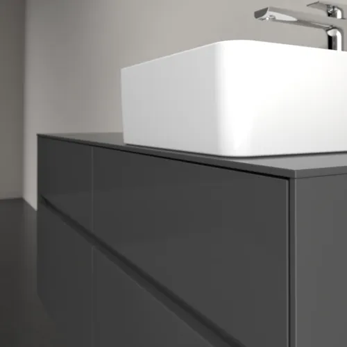 Bild von VILLEROY BOCH Collaro Waschbeckenunterschrank, 4 Auszüge, 1200 x 548 x 500 mm, Glossy Grey / Glossy Grey #C04300FP