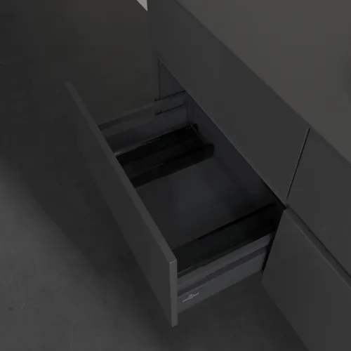 Bild von VILLEROY BOCH Collaro Waschbeckenunterschrank, 4 Auszüge, 1200 x 548 x 500 mm, Glossy Grey / Glossy Grey #C04300FP