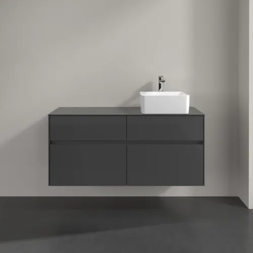 Bild von VILLEROY BOCH Collaro Waschbeckenunterschrank, 4 Auszüge, 1200 x 548 x 500 mm, Glossy Grey / Glossy Grey #C04300FP