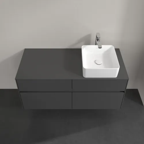 Bild von VILLEROY BOCH Collaro Waschbeckenunterschrank, 4 Auszüge, 1200 x 548 x 500 mm, Glossy Grey / Glossy Grey #C04300FP
