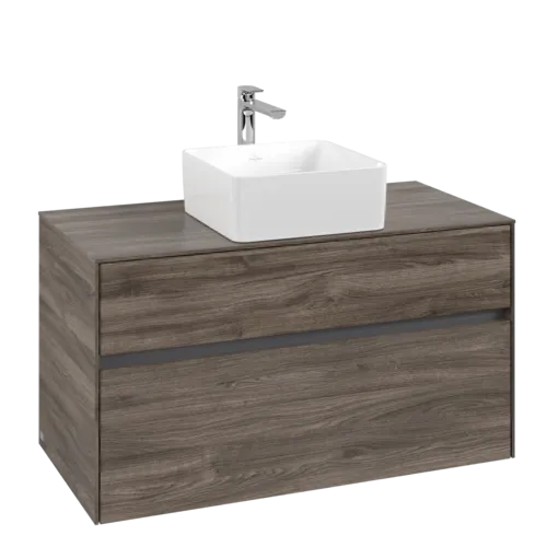 Bild von VILLEROY BOCH Collaro Waschbeckenunterschrank, 2 Auszüge, 1000 x 548 x 500 mm, Stone Oak #C03800RK