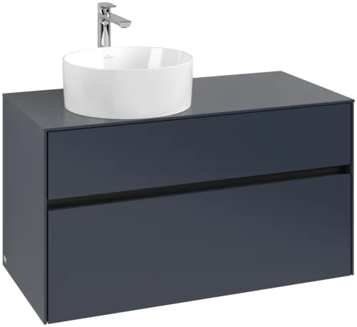 Bild von VILLEROY BOCH Collaro Waschbeckenunterschrank, 2 Auszüge, 1000 x 548 x 500 mm, Marine Blue / Marine Blue #C03900VQ