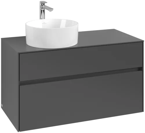 Bild von VILLEROY BOCH Collaro Waschbeckenunterschrank, 2 Auszüge, 1000 x 548 x 500 mm, Graphite / Graphite #C03900VR