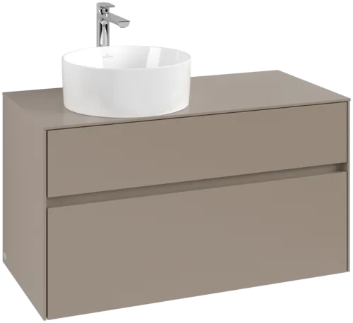 Bild von VILLEROY BOCH Collaro Waschbeckenunterschrank, 2 Auszüge, 1000 x 548 x 500 mm, Taupe / Taupe #C03900VM