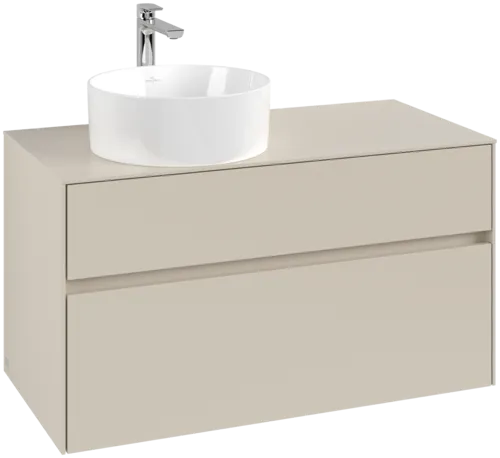 Bild von VILLEROY BOCH Collaro Waschbeckenunterschrank, 2 Auszüge, 1000 x 548 x 500 mm, Cashmere Grey / Cashmere Grey #C03900VN