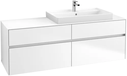 Bild von VILLEROY BOCH Collaro Waschbeckenunterschrank, 4 Auszüge, 1600 x 548 x 500 mm, White Matt / White Matt #C02700MS