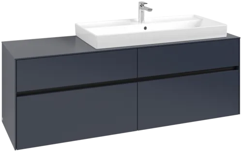 Bild von VILLEROY BOCH Collaro Waschbeckenunterschrank, 4 Auszüge, 1600 x 548 x 500 mm, Marine Blue / Marine Blue #C03000VQ