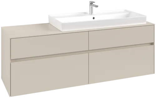 Bild von VILLEROY BOCH Collaro Waschbeckenunterschrank, 4 Auszüge, 1600 x 548 x 500 mm, Cashmere Grey / Cashmere Grey #C03000VN