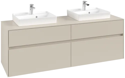 Bild von VILLEROY BOCH Collaro Waschbeckenunterschrank, mit Beleuchtung, 4 Auszüge, 1600 x 548 x 500 mm, Cashmere Grey / Cashmere Grey #C021B0VN